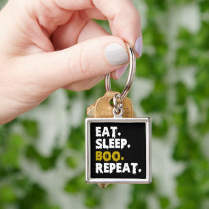 Porte-clés Eat Sleep Boo Repeat - Funny Halloween 2022     