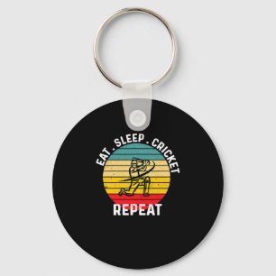 Porte-clés Eat Sleep Cricket Repeat Sports Cricket Fan, Lover