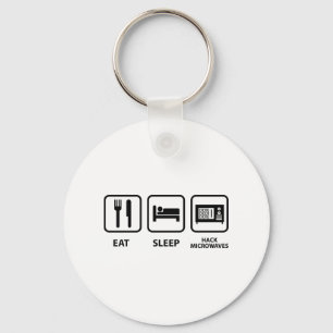 Porte-clés Eat Sleep Hack Microwaves
