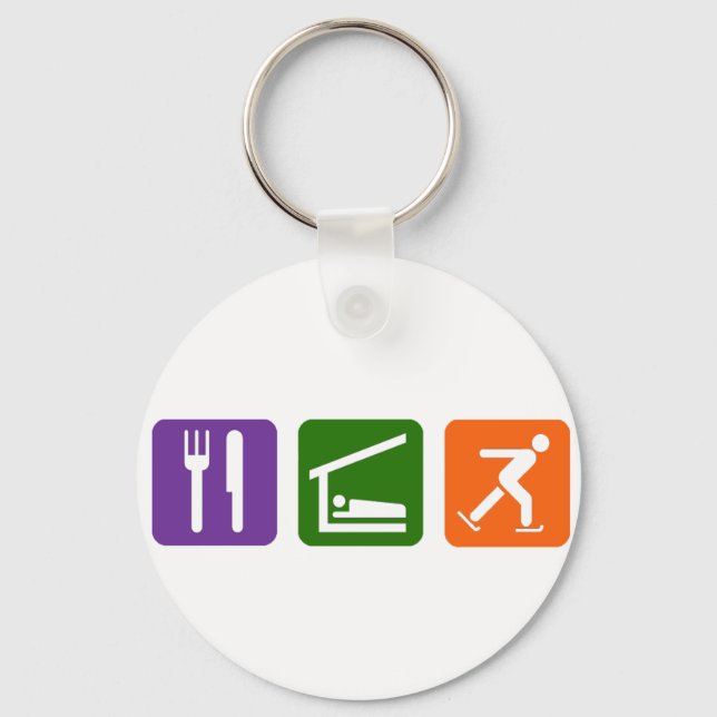 Porte-clés Eat Sleep Ice Skating (Recto)