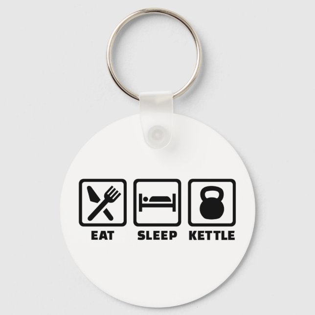 Porte-clés Eat sleep Kettlebell (Recto)