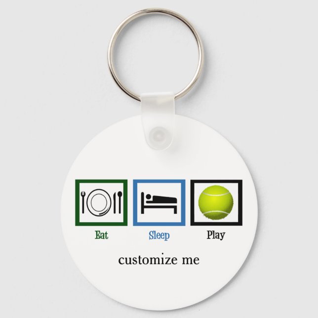 Porte-clés Eat Sleep Play Tennis (Recto)