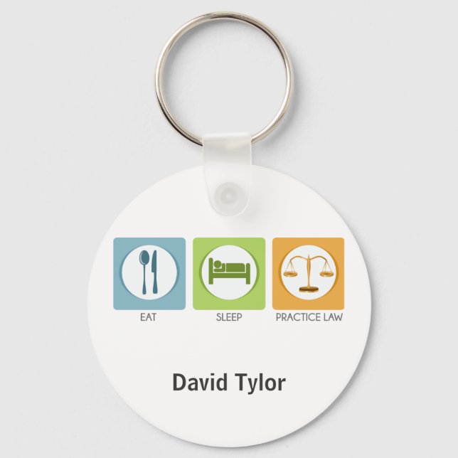 Porte-clés Eat sleep, practice law (Recto)