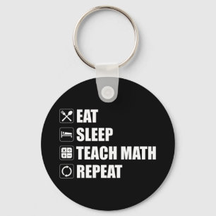 Porte-clés Eat. Sleep. Teach Math. Repeat