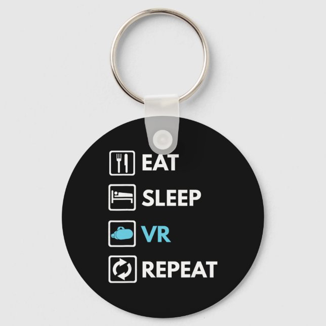 Porte-clés Eat Sleep Vr Repeat Funny Vr Gamer Boy Vr Athlete  (Recto)