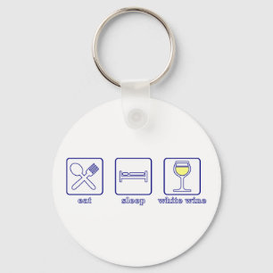 Porte-clés Eat...Sleep...White Wine