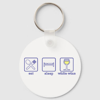 Porte-clés Eat...Sleep...White Wine