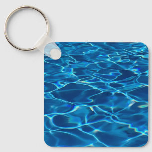Porte-clés Eau de la piscine bleu foncé