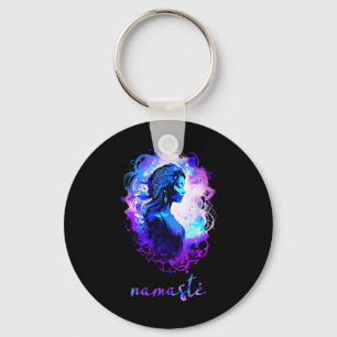 Porte-clés Eau de méditation ésotérique aquarelle Namaste Yog