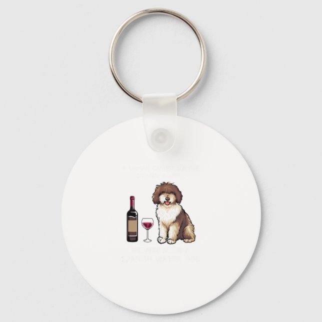 Porte-clés Eau espagnole et vin Chien drôle 1 (Recto)