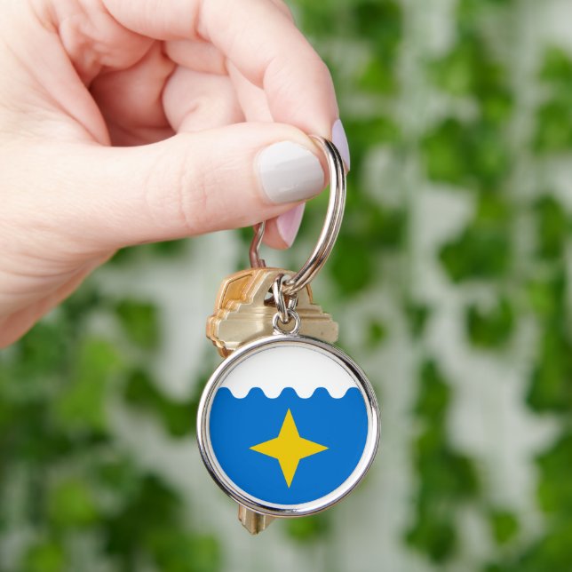 Porte-clés Eaux blanches SCA rondes, petit Porte - clé (1,44  (main)