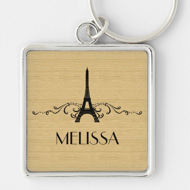 Porte-clés Ebony French Flourish Premium Keychain (Devant)