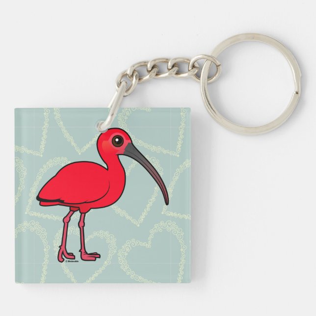 Porte-clés Écarlate IBIS de Birdorable (Dos)