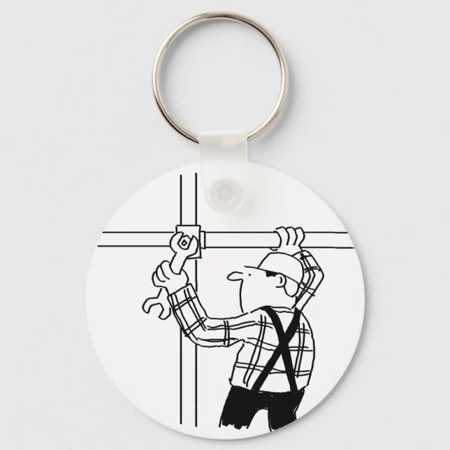 Porte-clés Échafaudage avec échafaudage (Recto)