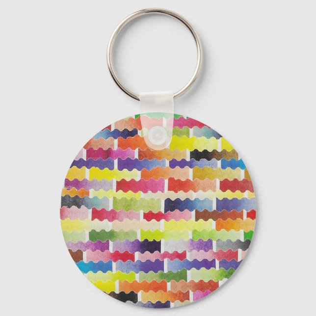 Porte-clés échantillons de peinture à l'eau ondulés (Recto)