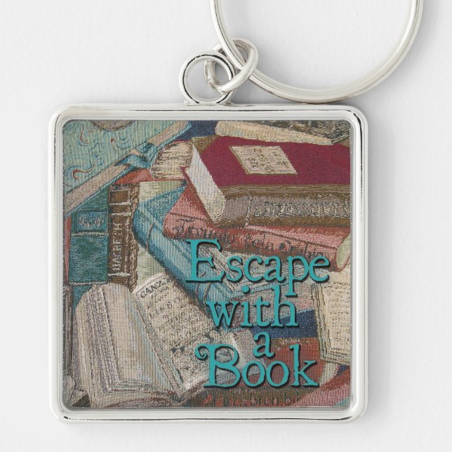Porte-clés Échapper Avec Un Porte - clé De Carré De Livre (Devant)