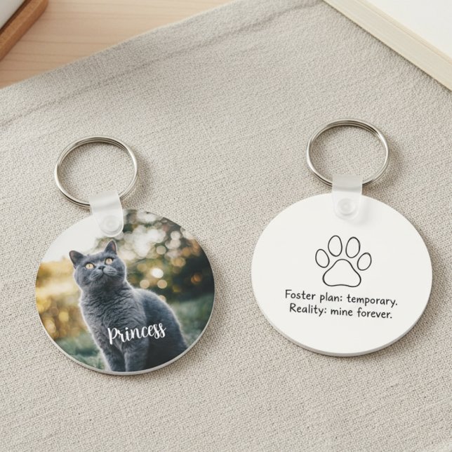 Porte-clés Échec de placement pour toujours mon empreinte de  (Custom Keychain for "Foster Fail" Cat Owners)