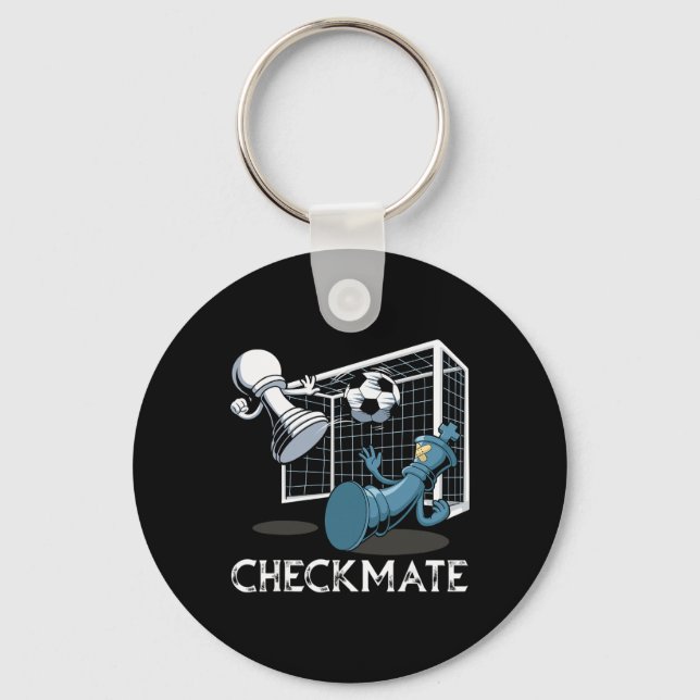 Porte-clés Échec et mat de football aux échecs  (Recto)