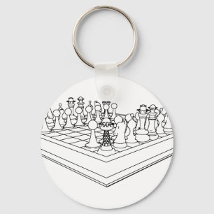 Porte-clés Échecs et échecs :