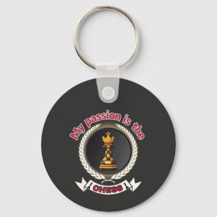 Porte-clés Échecs King Laurel Crown Passion Stratégie Puissan