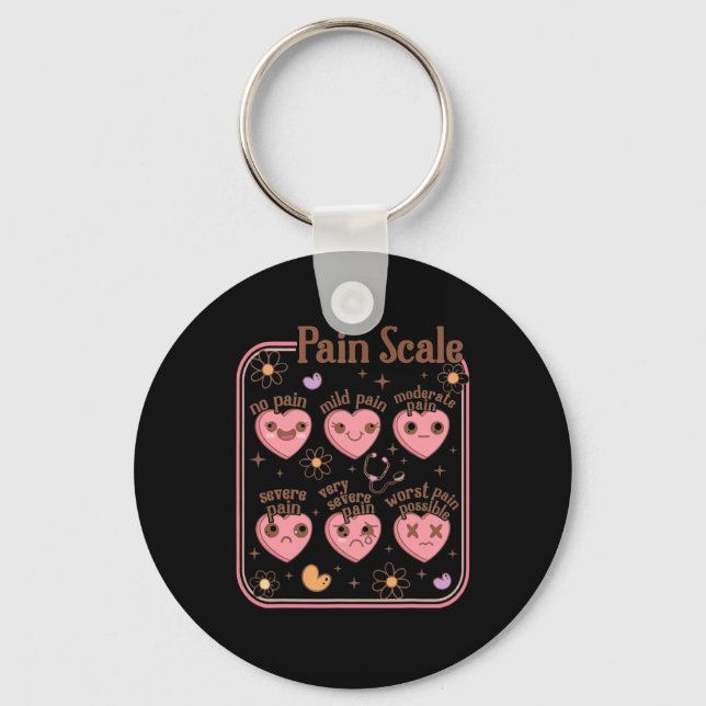 Porte-clés Échelle de douleur Saint-Valentin Funny Noël Infir (Recto)