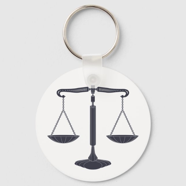Porte-clés Échelles de justice | Droit (Recto)