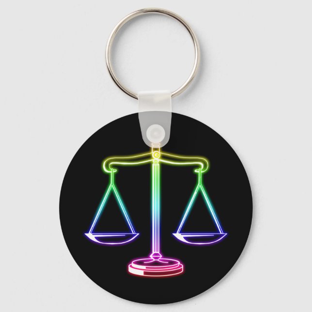 Porte-clés Échelles de justice | Droit (Recto)