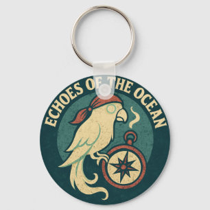 Porte-clés Échos du perroquet pirate de l'océan