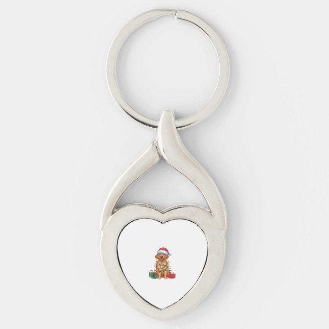 Porte-clés Éclairage de Noël Chat plat Retriever Chien (Devant)