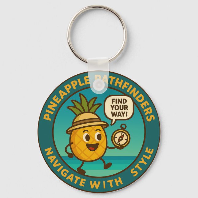 Porte-clés Éclaireurs Ananas Naviguent avec Style (Recto)
