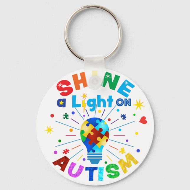 Porte-clés ÉCLAIREZ une lumière sur AUTISM (Recto)