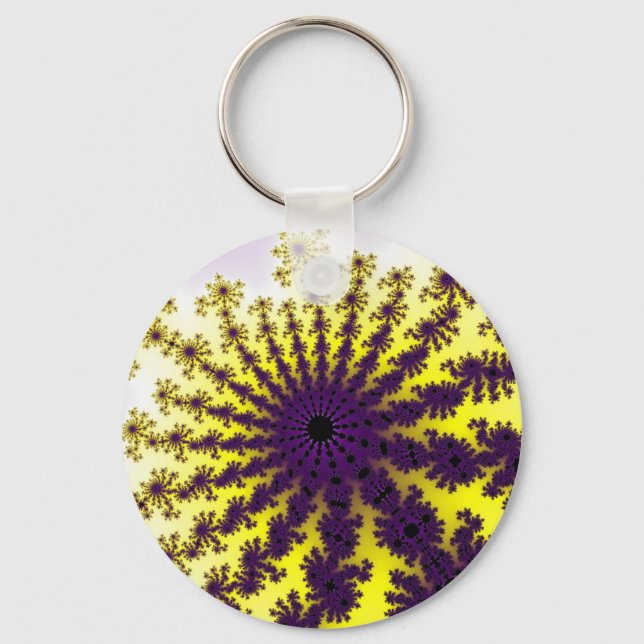 Porte-clés Éclatement jaune et violet (Recto)