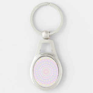 Porte-clés Éclectique Intriqué Bohème Coloré Pastel Mandala