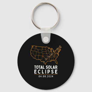 Porte-clés Eclipse 2024 Party America Totalité Total Usa Cart