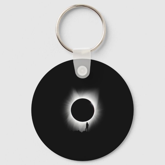 Porte-clés Eclipse solaire 2024 Art Eclipse solaire (Recto)