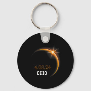 Porte-clés Éclipse solaire 2024 Totalité Ohio Printemps 4.08.