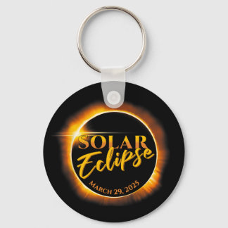Porte-clés Éclipse solaire 29 mars 2025 Commémoratif