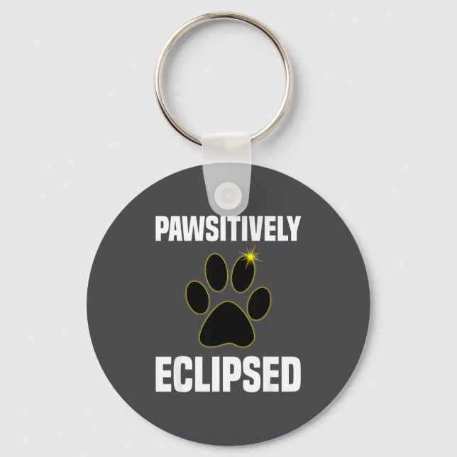 Porte-clés Éclipse solaire amateur de chien Total (Recto)