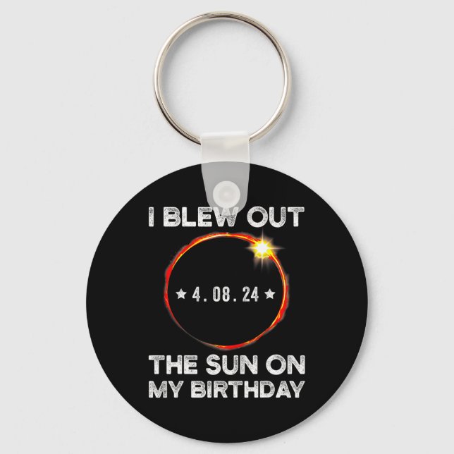 Porte-clés Eclipse Solaire Anniversaire J'Ai Éclaté Le Soleil (Recto)