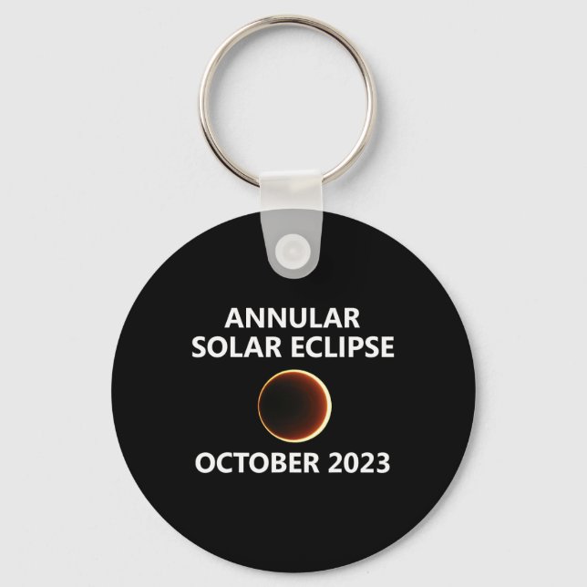 Porte-clés Éclipse solaire annuelle octobre 14 octobre Nevada (Recto)