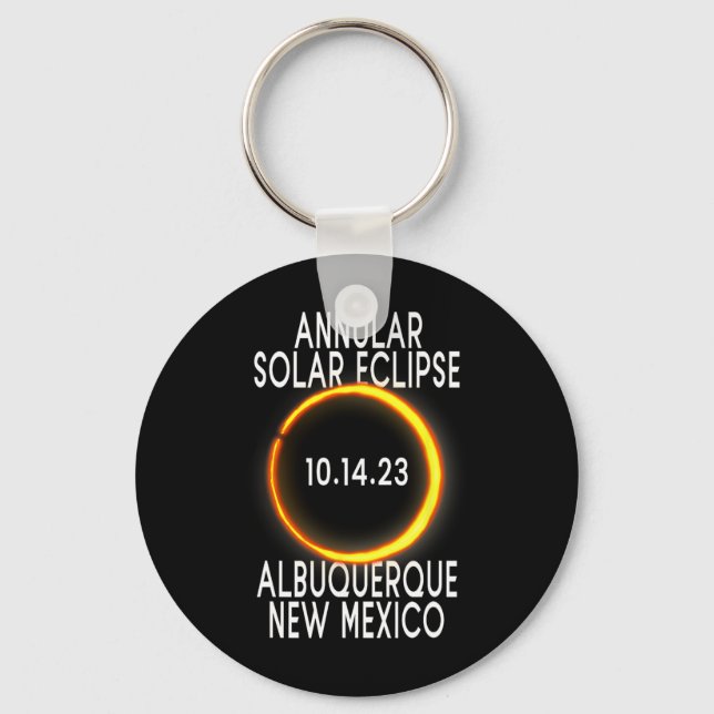 Porte-clés Éclipse solaire annuelle T - Albuquerque Nouveau-M (Recto)