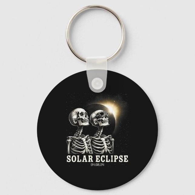 Porte-clés Éclipse solaire de totalité 04 08 (Recto)