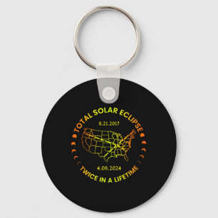 Porte-clés Éclipse Solaire Deux Fois Au Cours De La Vie 2024