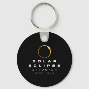 Porte-clés Éclipse solaire du Texas Burnet 2024