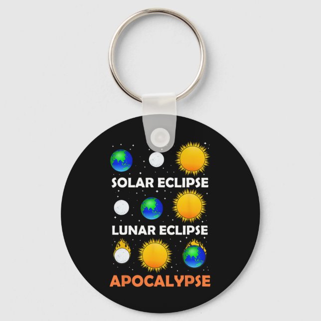 Porte-clés Éclipse solaire Éclipse lunaire Enseignant de scie (Recto)