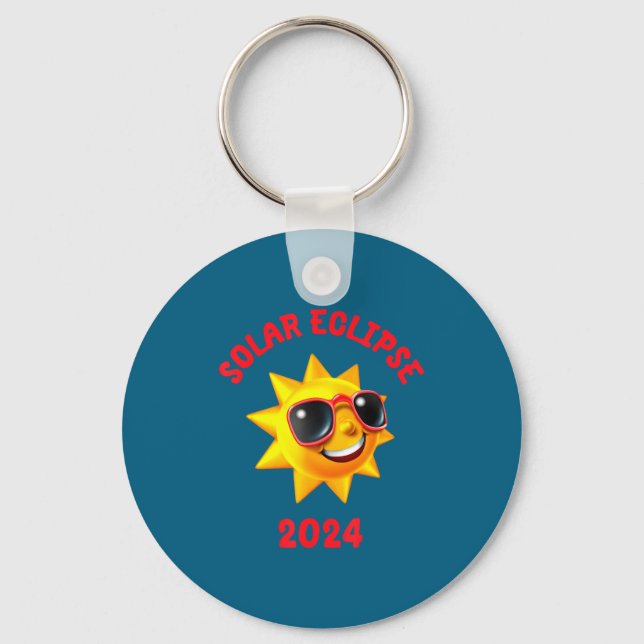 Porte-clés Éclipse Solaire Obscurité Totale Avril (Recto)