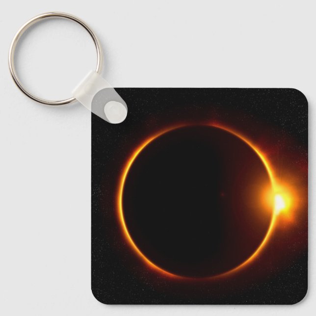 Porte-clés Éclipse solaire Soleil et Lune sombre (Recto)