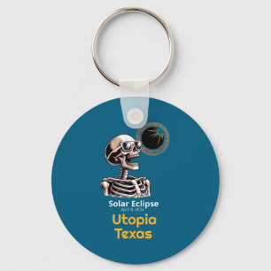 Porte-clés Éclipse solaire squelette Utopie Texas