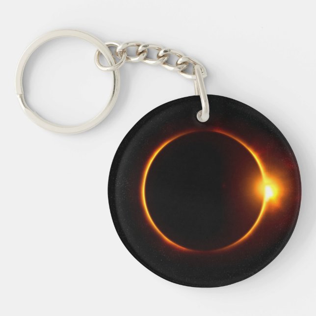 Porte-clés Éclipse solaire Sun foncé et lune (Devant)