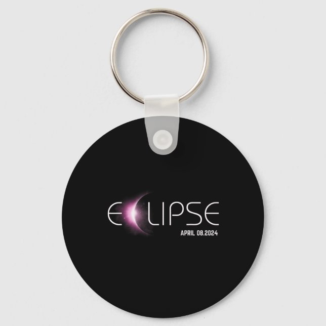 Porte-clés Éclipse solaire totale 04 08 24 Totalité 2024 1  (Recto)